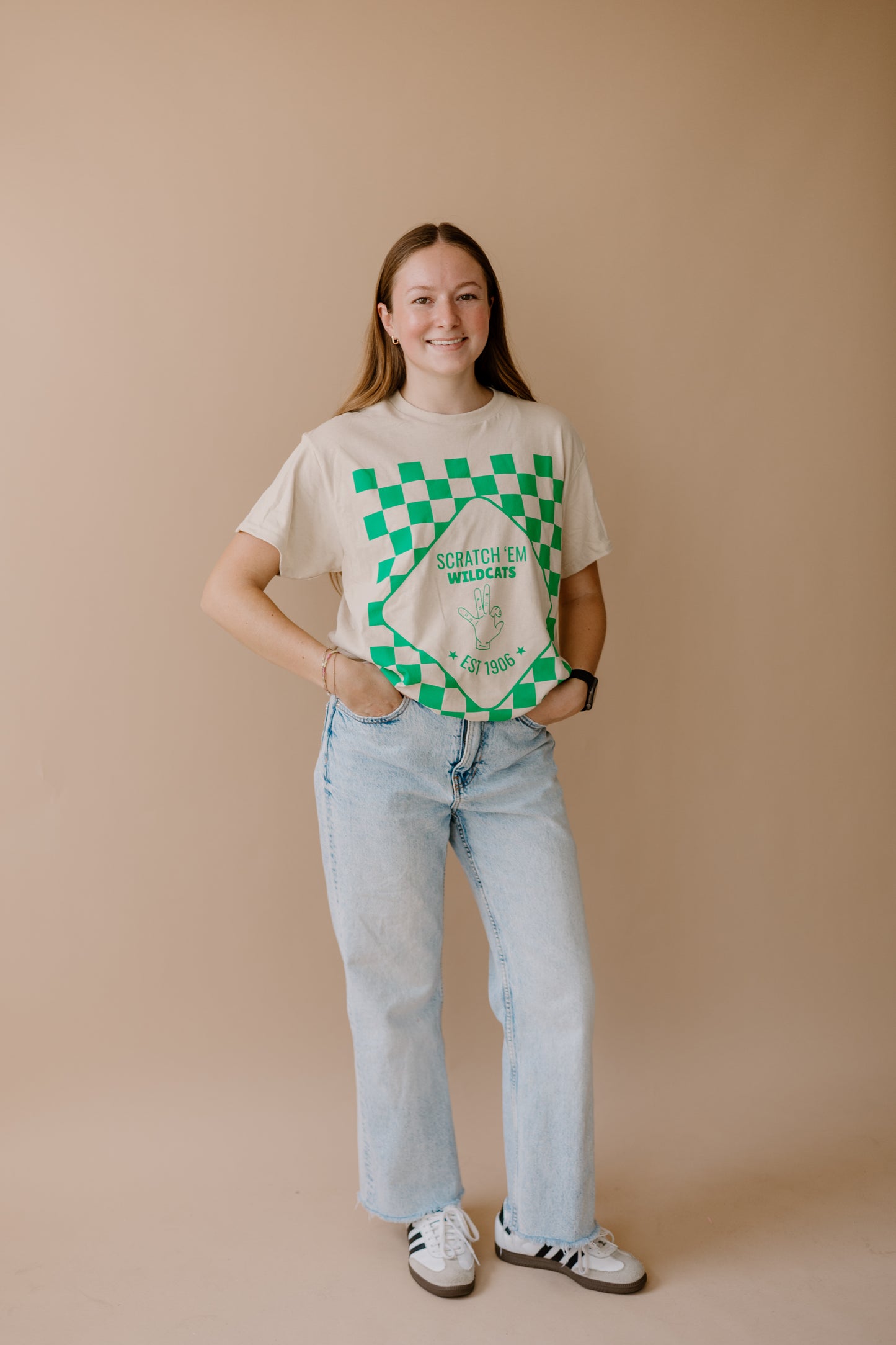 Checkered "Scratch 'Em" T-Shirt