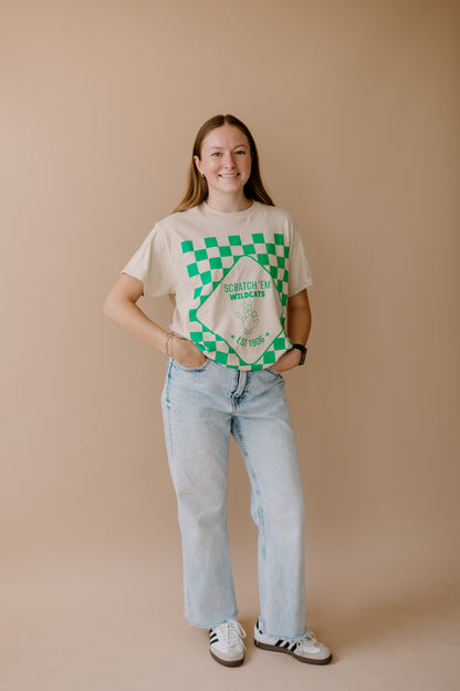 Checkered "Scratch 'Em" T-Shirt