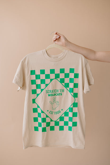 Checkered "Scratch 'Em" T-Shirt