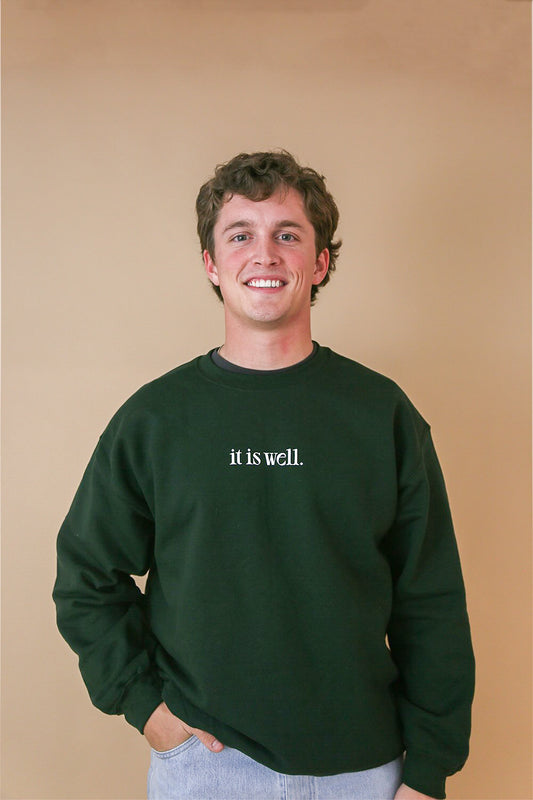 "it is well" crewneck