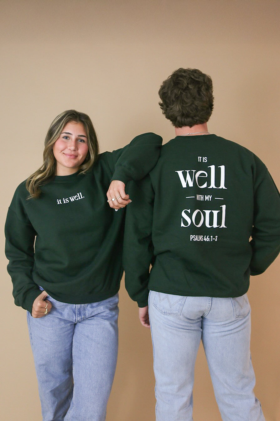 "it is well" crewneck