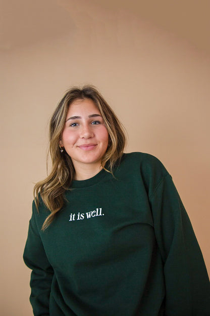 "it is well" crewneck